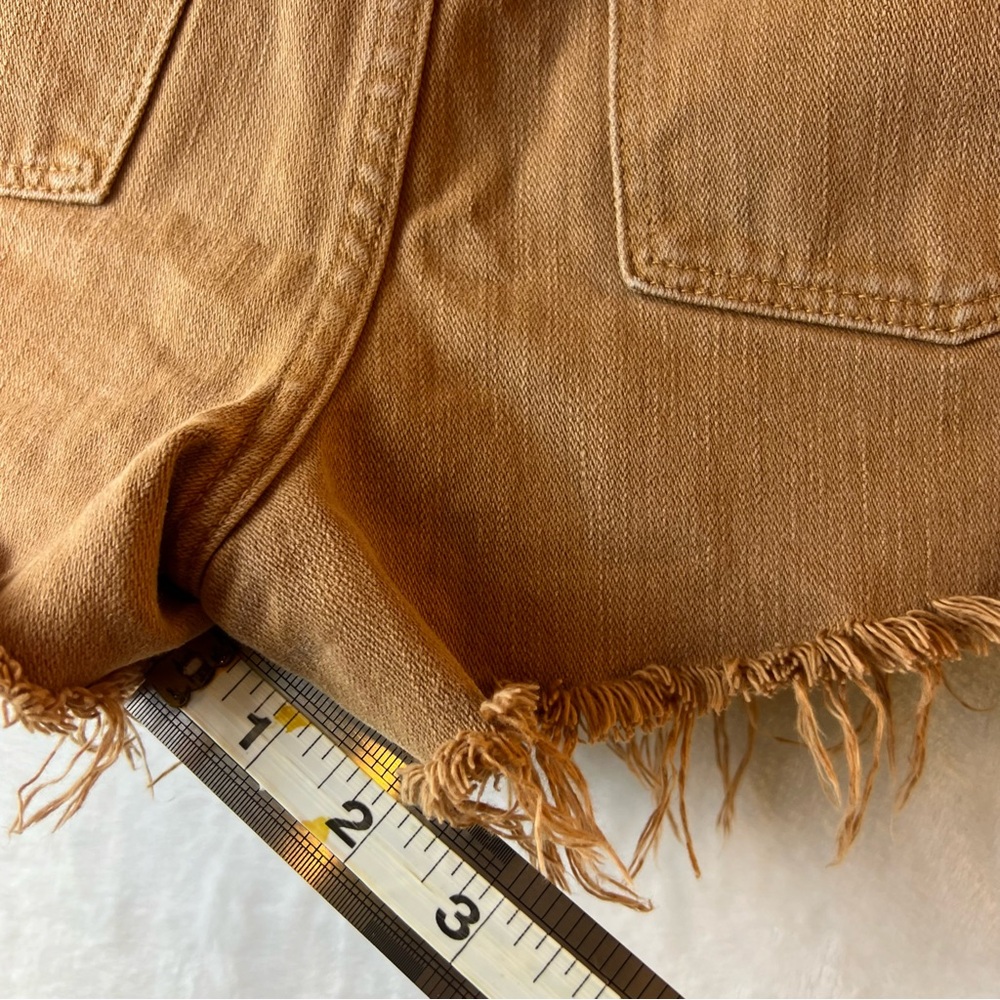 Madewell Where I was From shorts Orange Denim w‎ embroidered heart on butt sz 24 - Picture 8 of 10